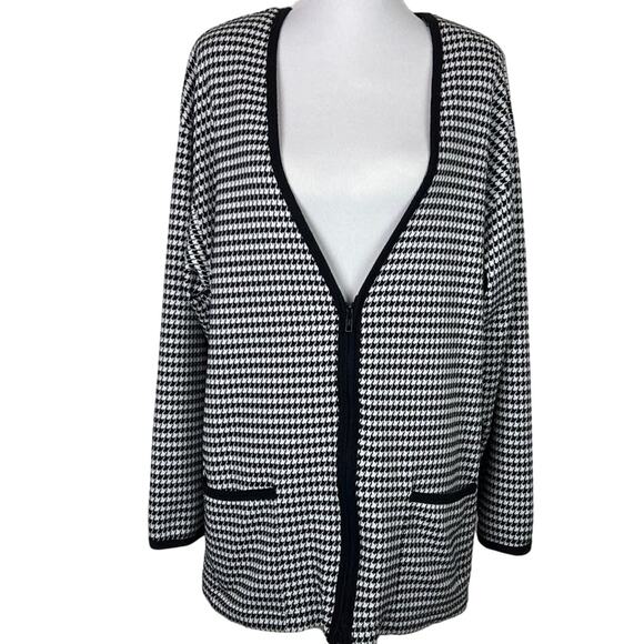 French Navy 1/4 Zip-Up Oversized Cardigan Plz read sizing descrip & measurements - Picture 1 of 9